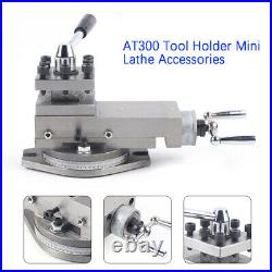 AT300 Metal Lathe Tool Post Assembly Holder Mini Lathe Parts Groove Height 16mm