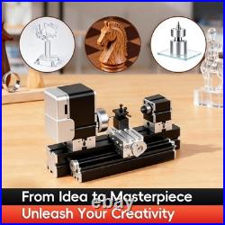 All-Metal Elevated Mini Safety Lathe 36W 20,000RPM Precision Metal & Wood