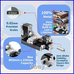 All-Metal Mini Lathe Machine, 20,000RPM 36W with 0.02Mm Molded Scale Small 310
