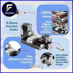 All-Metal Mini Lathe Machine 20,000RPM 36W with 0.02Mm Molded Scale Small 310Mm All-Metal Mini Lathe Machine 20,000RPM 36W with 0.02Mm Molded Scale Small 310Mm