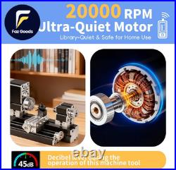 All-Metal Mini Lathe Machine 20,000RPM 36W with 0.02Mm Molded Scale Small 310Mm All-Metal Mini Lathe Machine 20,000RPM 36W with 0.02Mm Molded Scale Small 310Mm
