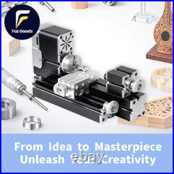 All-Metal Mini Lathe Machine 20,000RPM 36W with 0.02Mm Molded Scale Small 310Mm