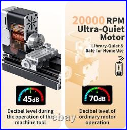 All-Metal Mini Lathe Machine 36W 20,000RPM Precision Lathe With 0.02mm Molded