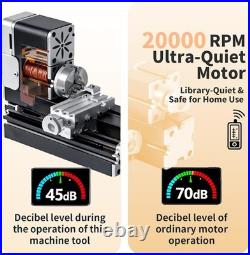 All-Metal Mini Lathe Machine, 36W 20,000RPM Precision Lathe with 0.02mm Molded S All-Metal Mini Lathe Machine, 36W 20,000RPM Precision Lathe with 0.02mm Molded S