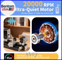 All-Metal Miniature Lathe 36W 20000Rpm Didactical Mini Metal Lathe Machine for H