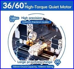 All-Metal Miniature Lathe 36W 20000Rpm Didactical Mini Metal Lathe Machine for H