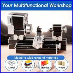 All-Metal Miniature Lathe 36W 20000Rpm Didactical Mini Metal Lathe Machine for H