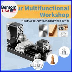 All-Metal Miniature Lathe 36W 20000Rpm Didactical Mini Metal Lathe Machine for H