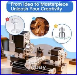 All-Metal Miniature Lathe 36W 20000Rpm Didactical Mini Metal Lathe Machine for H