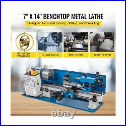 BestEquip Metal Lathe 7x14inch Precision Bench Top Mini Metal Lathe 550W Prec