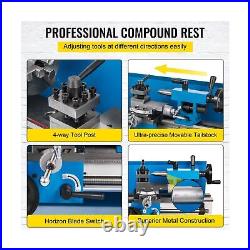 BestEquip Metal Lathe 7x14inch Precision Bench Top Mini Metal Lathe 550W Prec