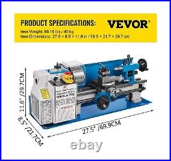 BestEquip Metal Lathe 7x14inch Precision Bench Top Mini Metal Lathe 550W Prec