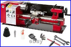 C3 Mini Metal Lathe 7x14 Variable Speed, 350 W, 100 3000 RPM, 120V 60Hz 6A