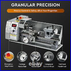 CREWORKS 8x14 Mini Metal Lathe 600W Digital Variable Speed Metalworking 2250RPM