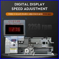 CREWORKS 8x14 Mini Metal Lathe Digital Variable Speed Metalworking 2250RPM 600W