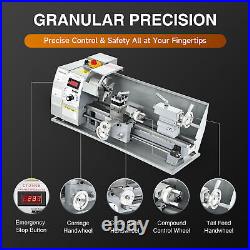 CREWORKS 8x16 Mini Metal Lathe 1100W Brushless 2250rpm 2 Chucks Tool Bundle