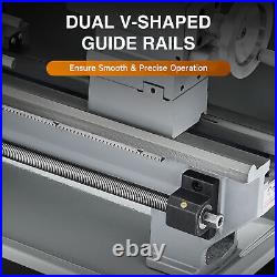 CREWORKS 8x16in Mini Metal Lathe 1100W Brushless 2250rpm 2 Chucks Tool Bundle