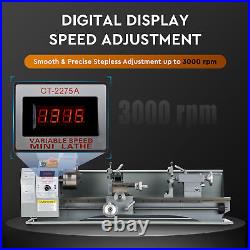 CREWORKS 930 Mini Metal Lathe 1100W DC Motor 3000rpm 3-Jaw Chuck LCD Display
