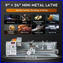 CREWORKS 9x24 Mini Metal Lathe 1100W Brushless Motor 3000rpm Benchtop 3-Jaw