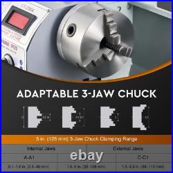 CREWORKS 9x24 Mini Metal Lathe 1100W Brushless Motor 3000rpm Benchtop 3-Jaw