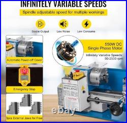 Compact Benchtop Metal Lathe 550W Precision Speed Control & Safety Features Compact Benchtop Metal Lathe 550W Precision Speed Control & Safety Features