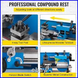 Compact Benchtop Metal Lathe 550W Precision Speed Control & Safety Features