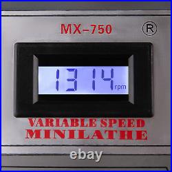 Compact Mini Metal Lathe 8.7x29.5 Digital Display 3 Jaw Chuck 2500 rpm