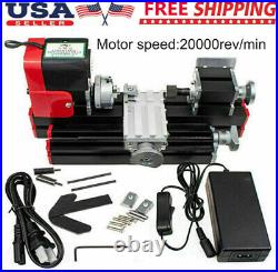 DC 12V Mini Metal Lathe DIY Lathe Miniature Multifunction Machine 20000 rev/min