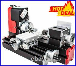 DIY Metal Motorized Mini Lathe Machine For Hobby Model Making 20000rev/min 24W