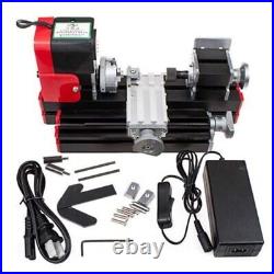 DIY Mini Lathe Machine 12V Metal Multifunction Miniature Lathe 20000Rev/min US