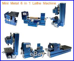 DIY Mini Lathe Machine Tool Drilling Sanding Kit Mini Metal 6 in 1 Lathe Machine