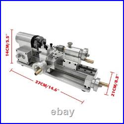 DIY Mini Lathe Spindle Through 0.43 Hole Woodworking Lathe Micro Lathe 110V