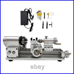 DIY Mini Lathe Spindle Through 0.43 Hole Woodworking Lathe Micro Lathe 110V