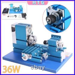 DIY Mini Motorized Lathe Machine 36W Tool Metal Woodworking Hobby Model Making