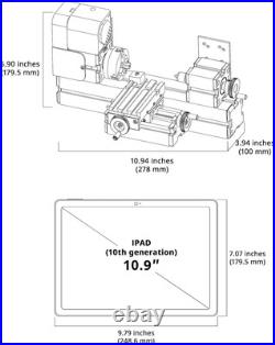 DIY Mini Motorized Lathe Machine 36W Tool Metal Woodworking Hobby Model Making
