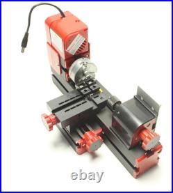 DIY Power Tools Metal Mini Motorized Lathe Machine Woodworking Hobby Modelmaking