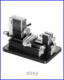 Didactical Mini Metal Lathe Machine, 2.76 x 5.12 in, 36W Power Metal Lathe, 20,000