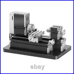 Didactical Mini Metal Lathe Machine, 2.76 x 5.12 in, 36W Power Metal Lathe, 20,000