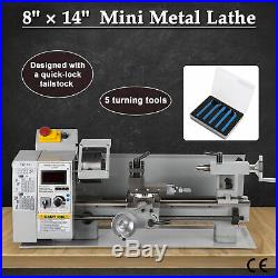 Digital 8x14 Mini Metal Lathe Metalworking Woodworking 650W Spindle DC Motor