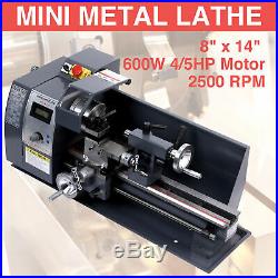 Digital Mini Metal Lathe Metalworking DIY Processing Variable Speed Bench 8x14