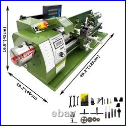 Double Chuck Mini Metal Lathe Bench Metalworking Lathe With Grating Ruler 829.5