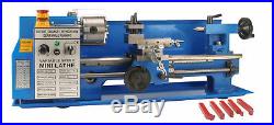 Erie Tools 7x14 Mini Metal Bench Top Variable Speed Lathe and Carbide Cutter Kit