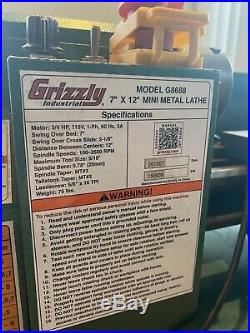 Grizzly G8688 7 x 12 Mini Metal Lathe