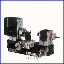 High Power 60W Mini Metal Lathe Soft Metalworking Woodworking DIY Lathe Machine