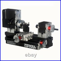 High Power 60W Mini Metal Lathe Soft Metalworking Woodworking DIY Lathe Machine