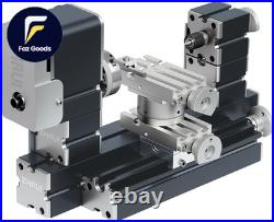 High Power 60W Powerful Mini Metal DIY 4-Axis Rotating Lathe Lathes Machine NEW