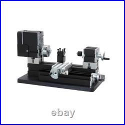 High Power Mini Metal Lathe Soft Metalworking Woodworking DIY Model Making 60W