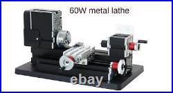 High Power Mini Metal Lathe Soft Metalworking Woodworking DIY Model Making 60W