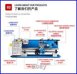 High Precision Variable Speed Mini Metal Lathe Ideal for Hobbyists and Profess