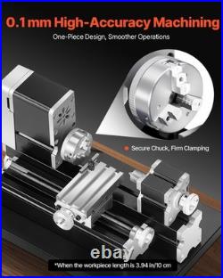 High-Speed 36W Metal Lathe with 3-Jaw Chuck Ideal for Soft Metals and Plastics High-Speed 36W Metal Lathe with 3-Jaw Chuck Ideal for Soft Metals and Plastics